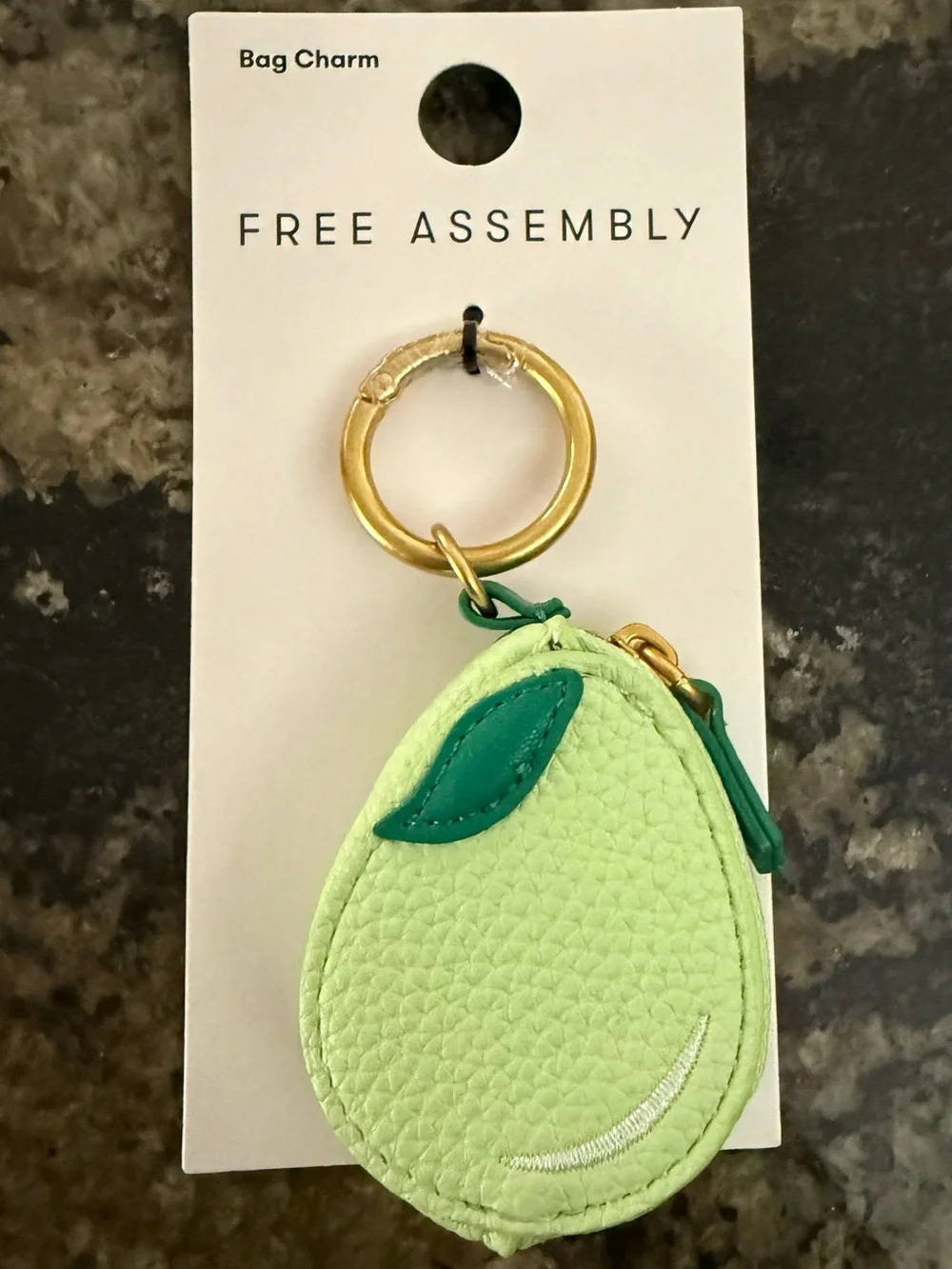 Free Assembly Women's Pear Coin Pouch Handbag Charm *NEW